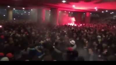 Next level enthusiastic crowd