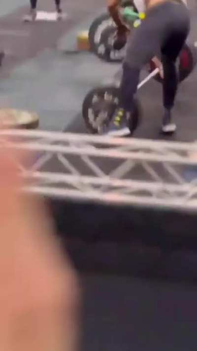 Close call in the gym