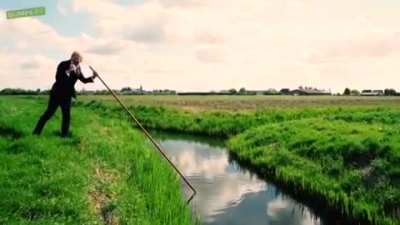 WCGW when hopping a river on a stick