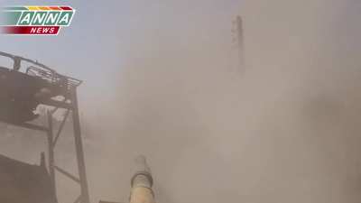 SAA armor takes shots at suspected Opposition positions in Jobar, Damascus - 2014