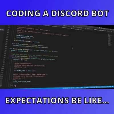 Coding a Discord Bot *Expectations* Be Like...