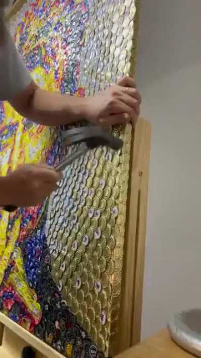 A Thousand Bottle Caps , One Artwork
