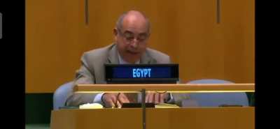 Egypt's Representative to the UN ended his speech with “Hakuna Matata”.