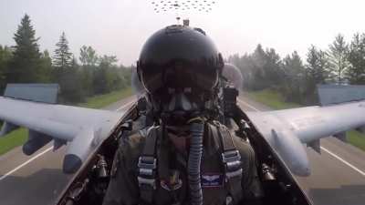 A-10 Land and Take-off From a Highway, Alpena MI