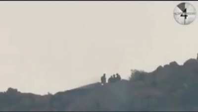 Kurdish PKK ATGM hit a group of turkish troops, Northern iraq,