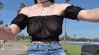 Sheer top for a bike ride