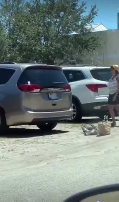 Realized her mistake and laughed it off.