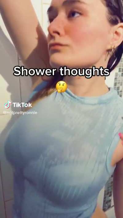 Big wet jugs in the shower💦