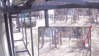 Gostomel freeway, Kyiv region. February 25, 2022. The Russians so mercilessly shot civilians who just wanted to save themselves that they also killed their own sniper. While firing shots at the VAZ 2106 civilian car, 