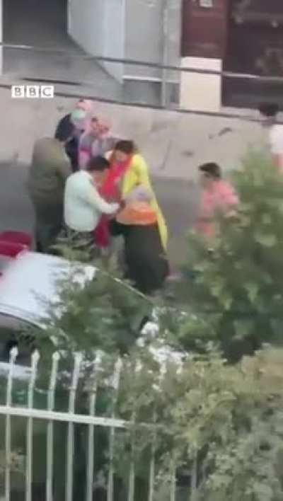 A man was beaten and arrested by the police for 