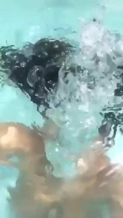 Blonde Huge Boobs In Pool