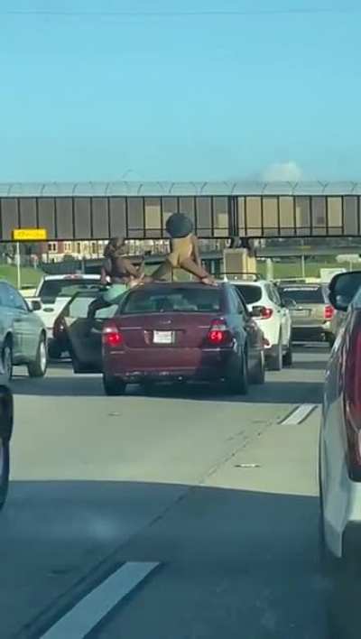 Twerking on a car in Houston, Texas