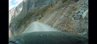 HMFT after falling off Black Bear Pass in Colorado.