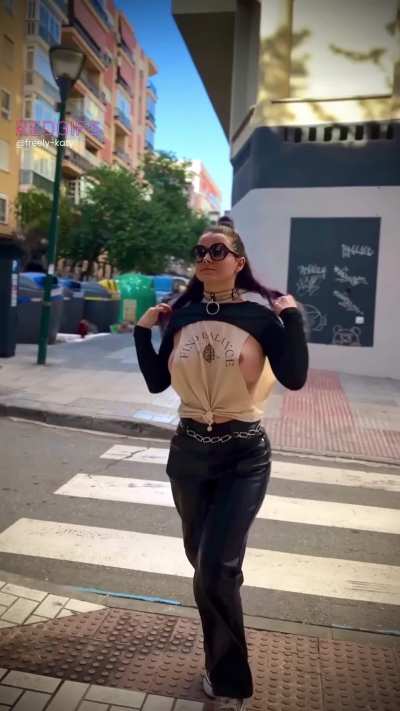 Spending a day out in a top designed to show off your tits, to advertise you’re a slut!