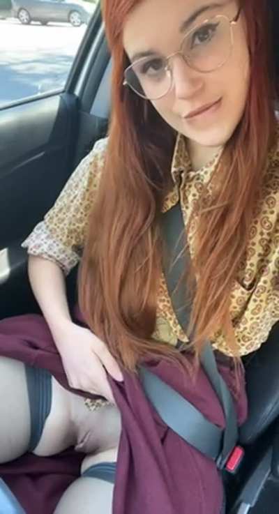I’m out in your driveway and I’m not wearing panties. Come outside and breed me.