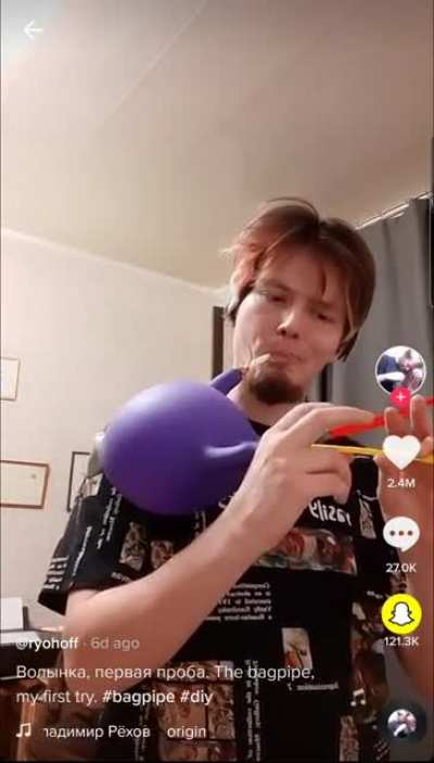 Homemade bagpipes