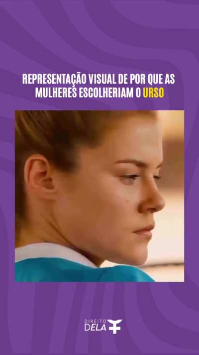 Porque mulheres preferem um urso a um homen