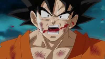 Cat shoots Goku