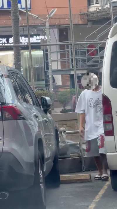 a man stealing electric wire