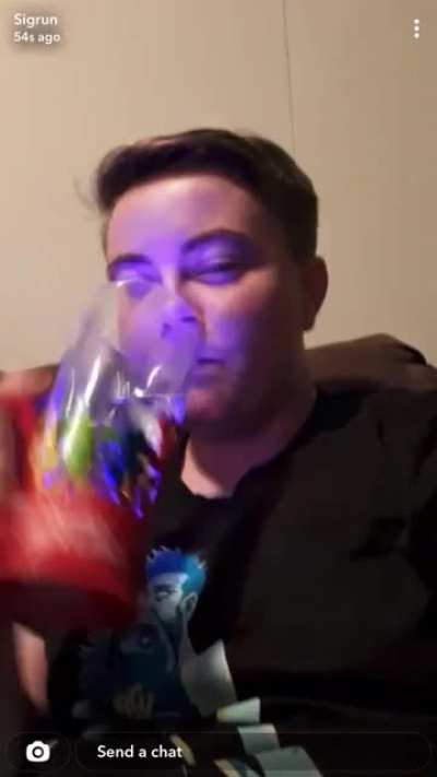 Having a drink and a seizure