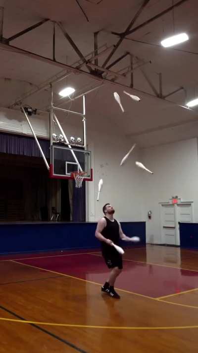 Bowling pin juggling (source link in description)