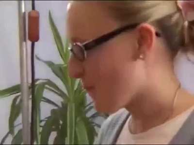 Horny guy on a porn set decides to try and fuck the make up lady