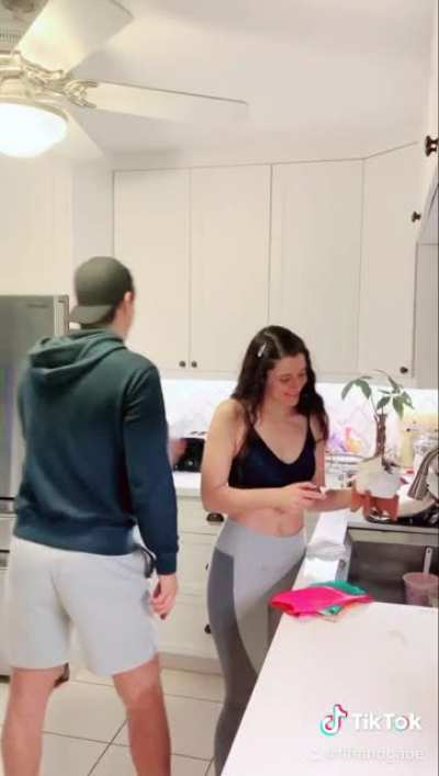 Is this what goes on through every couples mind when they cross each other in the kitchen- or just us?