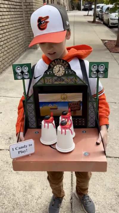 This year's Baltimore-themed Halloween Costume: the Orioles Park Crab Shuffle!