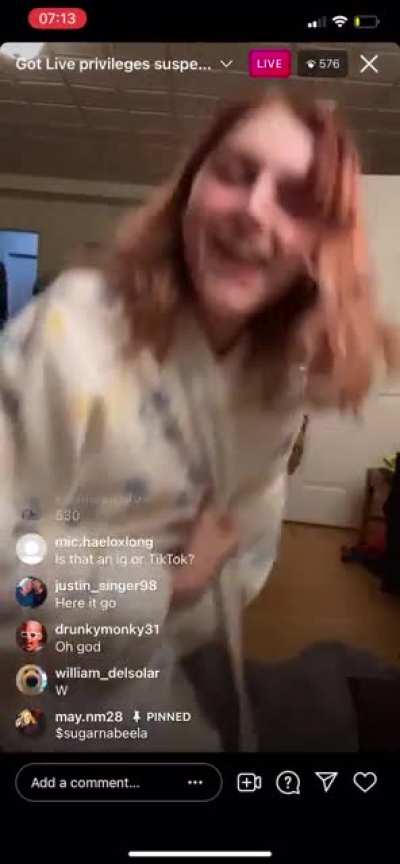May.nm28 live on Instagram strip show at 1000 viewers