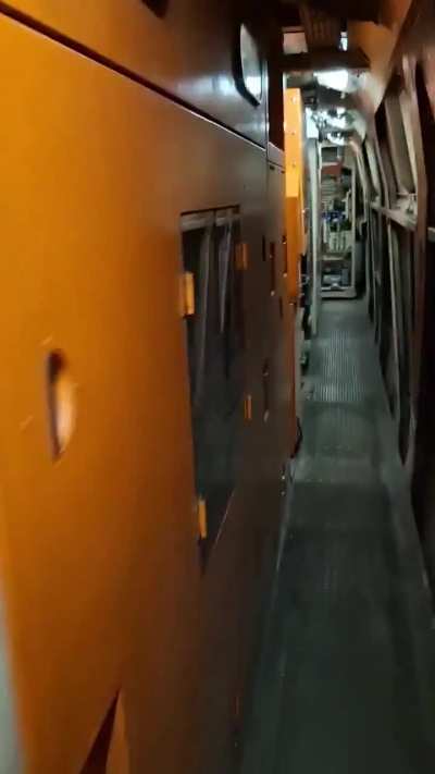 What the interior of a TGV power car looks like at full power at 320km/h