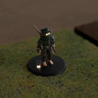 Halfling Warlock waiting for their turn