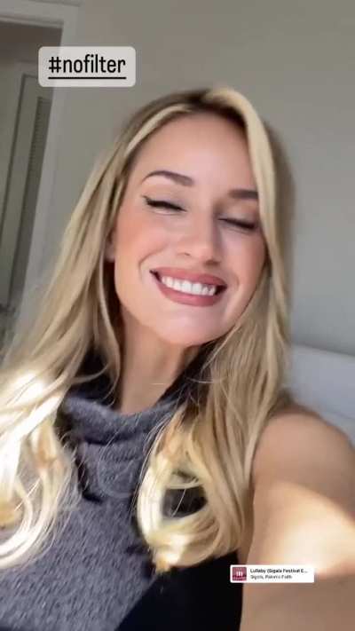 No filter on her latest instagram story
