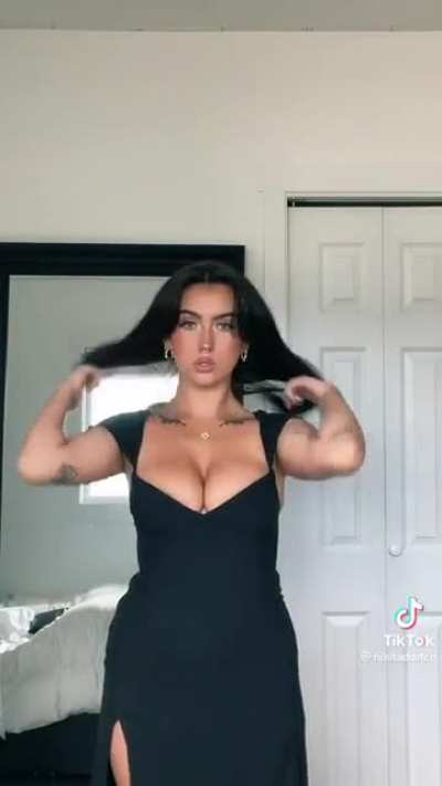 The dress is crazy