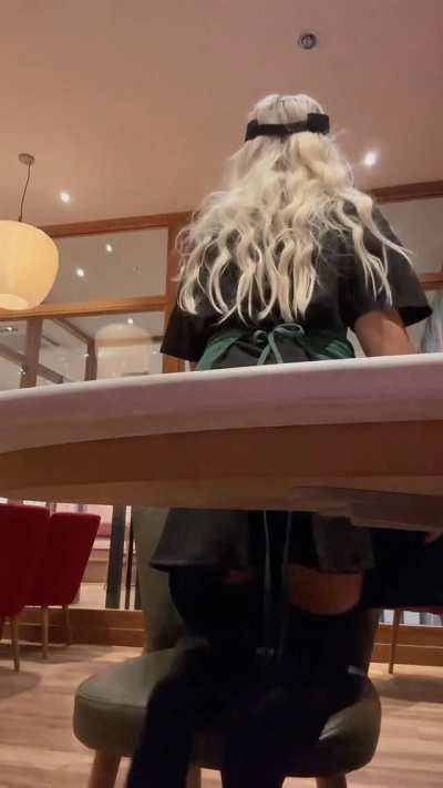 I love being sneaky and showing you my ass at work