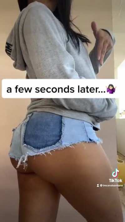 a big butt have to wear denim shorts?