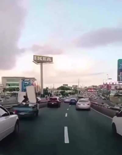 Car blocking ambulance on call