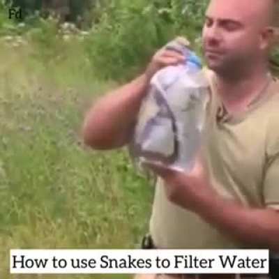 Using Snake To Filter Water