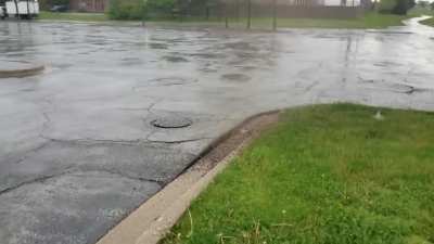The parking lot is spitting at me!