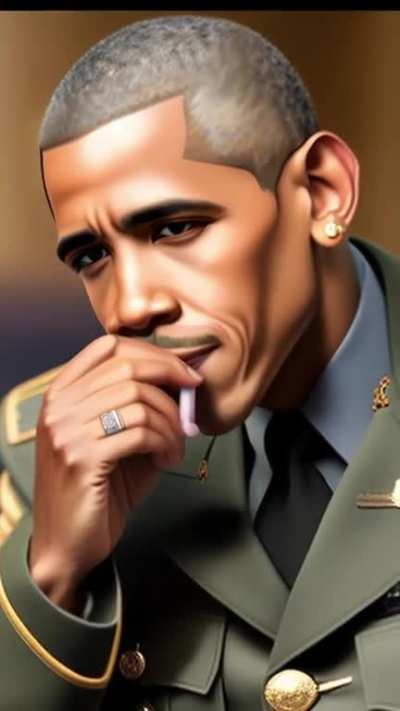 ai Presidents in Army Basic Training (not wanting to put on face paint)