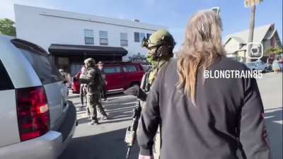 Another video of flash bang going off during San Diego ICE raid