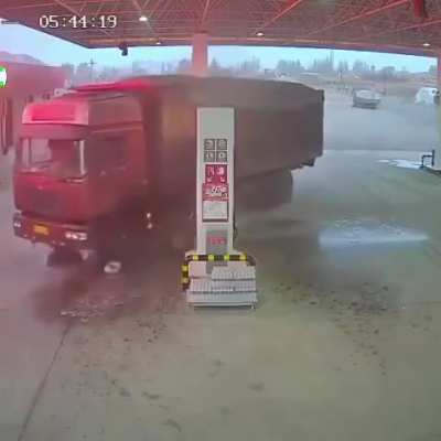 Trucker gets crushed attempting to stop his massive rolling truck