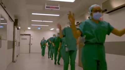 I know you miss these dances. But don't worry, soon these same nurses will be dancing for the climate, owning nothing, and eating ze bugs.