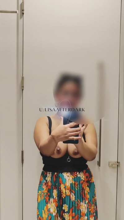Apparently naked selfies in trial rooms weren’t enough… so I took my dildo with me