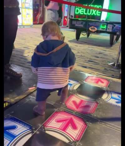 My baby is improving at DDR every day