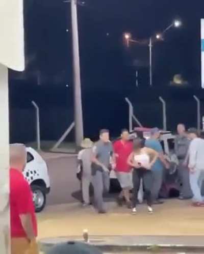 Police officer beaten after attacking woman, and of course, Brasil 