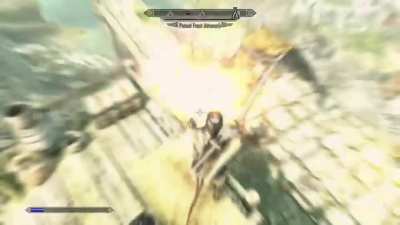 A somewhat perfect timing with both the impact of the fireball and the level up sound.