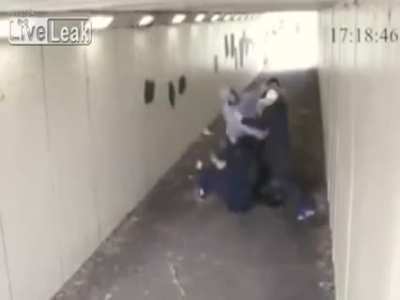 Throwing cigarettes at woman and her boyfriend