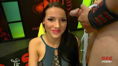 Jolee Love gets pasted during an interview
