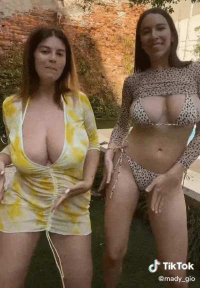 mady gio and her bikini friend