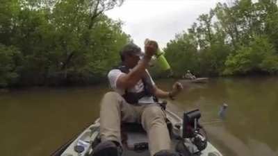 Man catches a surprise